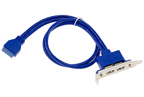 KALEA-INFORMATIQUE Low Profile-Winkel USB 3.0 5G mit 2 Anschlüssen vom Typ A. Zur Verbindung mit einem internen USB3-Mainboard-Port mit 19 Punkten. von KALEA-INFORMATIQUE