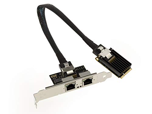 KALEA-INFORMATIQUE Mini-PCI-Express-Karte (MiniPCIE) 2 Ports RJ45 LAN GIGABIT Ethernet mit Chipsatz Intel I350 – mPCIe NIC 10/100/1000 von KALEA-INFORMATIQUE