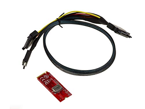 KALEA-INFORMATIQUE OCULINK SFF-8612 Adapterkonverter auf M2 PCIe M Key 4 Lane. Kabel SFF-8611 auf SFF-8639, für NVMe SSDs. von KALEA-INFORMATIQUE