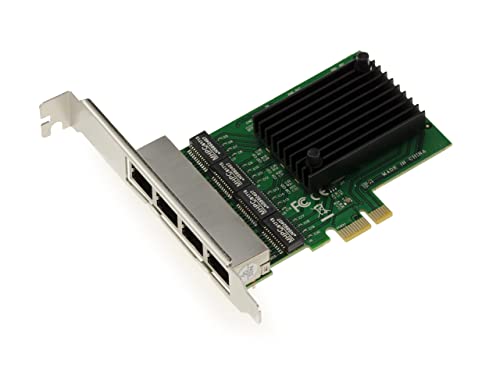 KALEA-INFORMATIQUE PCI Express PCIe-Netzwerk-Controller-Karte 4 LAN-Ports RJ45 Gigabit Ethernet 10 100 1000Mbps 1G. Mit Realtek RTL8111F Chipsatz und Low- und High-Profile-Winkel. KALEA-INFORMATIQUE PCI Express PCIe-Netzwerk-Controller-Karte 4 LAN-Ports RJ45 Gigabit Ethernet 10 100 1000Mbps 1G. Mit Realtek RTL8111F Chipsatz und Low- und High-Profile-Winkel. von KALEA-INFORMATIQUE