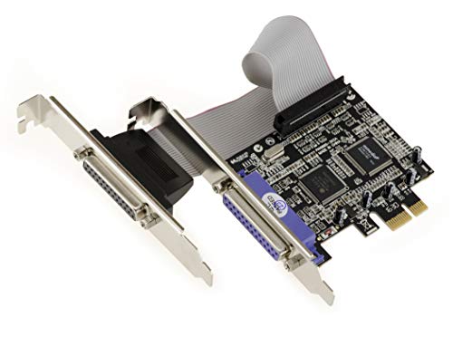 KALEA-INFORMATIQUE PCI Express PCIe Parallel IEEE1284 LPT Controller-Karte mit Zwei Ports und ASIX-Chipsatz. SPP EPP ECP Unterstützung. von KALEA-INFORMATIQUE