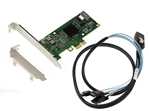 KALEA-INFORMATIQUE PCIe 2.0 1x 4 Port SATA 6G Controller Karte auf miniSAS SFF8087 Stecker- Chipset Marvell 88SE9215 - Kabel im Lieferumfang enthalten. von KALEA-INFORMATIQUE