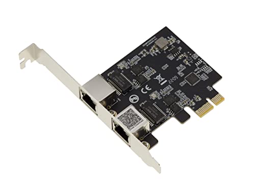 KALEA-INFORMATIQUE PCIe 2.5 LAN Dual Gigabit Ethernet-Karte 10 100 1000 2500 1G 2.5G 2 RJ45-Ports. Mit Realtek RTL8125 Chipsatz. von KALEA-INFORMATIQUE