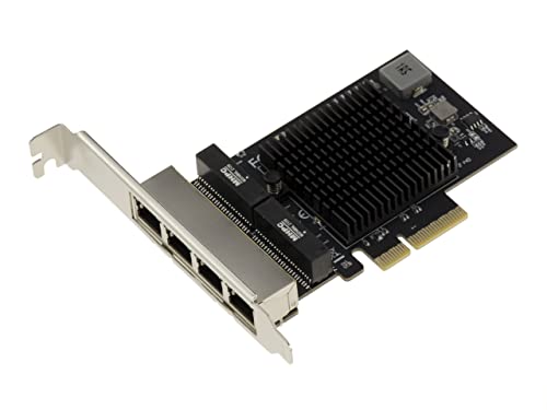 KALEA-INFORMATIQUE PCIe 2.5 LAN Quad Gigabit Ethernet-Karte 10 100 1000 2500 1G 2.5G 4 RJ45-Ports. Mit Realtek RTL8125 Chipsatz. von KALEA-INFORMATIQUE