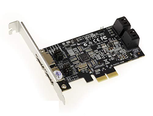 KALEA-INFORMATIQUE PCIe 4 + 2 Ports SATA und eSATA 6G Controller-Karte mit Marvell 88SE9230 Chipsatz mit RAID 0 1 10 Hyperduo. von KALEA-INFORMATIQUE