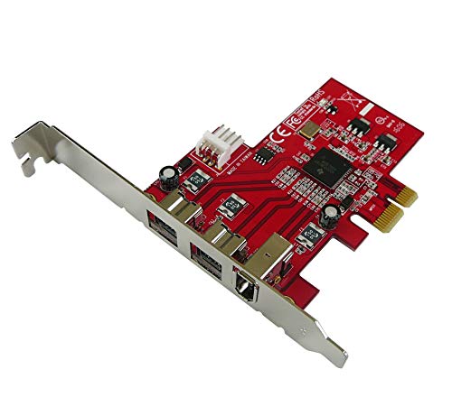 KALEA-INFORMATIQUE PCIe Firewire 400 Ieee1394a und 800 Ieee3194b Controller-Karte mit TI XIO2213 Chipsatz, 2 + 1 Ports, Professional Line von KALEA-INFORMATIQUE