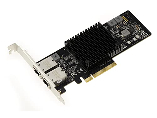 KALEA-INFORMATIQUE PCIe LAN ethernet 10G 5G 2.5G 1G 2 Ports Controller-Karte - RJ45-Anschlüsse mit Intel X550AT2 Chipset. von KALEA-INFORMATIQUE