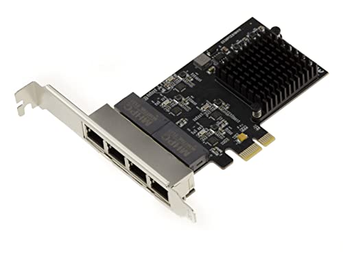 KALEA-INFORMATIQUE PCIe Netzwerk-Controller-Karte mit 4 RJ45 Gigabit Ethernet 10 100 1000 Mbps LAN-Ports mit vierfachem Realtek RTL8111H Chipsatz. von KALEA-INFORMATIQUE