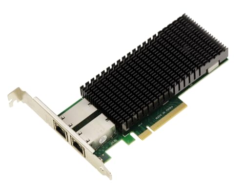 KALEA-INFORMATIQUE PoE+ Ethernet 2-Port 10G RJ45 10 Gigabit Ethernet Netzwerkkarte auf PCIe x8 Port mit Power Over Ethernet 30W Chipset Intel X540-T2. von KALEA-INFORMATIQUE