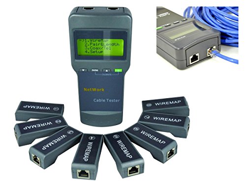 KALEA-INFORMATIQUE Professionelles Testgerät für RJ45-Ethernet-Netzwerke. Zeigt den Verdrahtungsplan an und lokalisiert den Fehler im Kabel von seinem Ursprung an. Mit 8 Satelliten. von KALEA-INFORMATIQUE