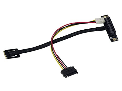 KALEA-INFORMATIQUE Riser-Adapter PCIe Gen 3.0 4X zu M2 E A Key-Anschluss. Länge des Tischtuchs 20cm. von KALEA-INFORMATIQUE