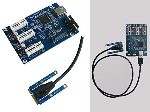 KALEA-INFORMATIQUE Riser-Erweiterung Adapter für Mini-PCIe-Anschluss an 3 PCI-Express-Anschlüsse, mit 1 m Kabel. von KALEA-INFORMATIQUE
