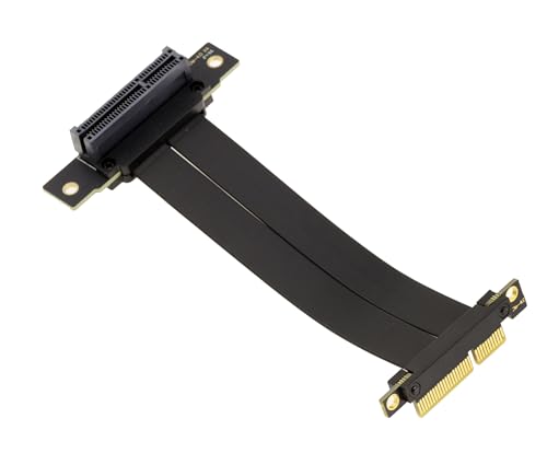 KALEA-INFORMATIQUE Riser PCI Express Gen 4.0-Erweiterungsmatte ein PCIe x4-Stecker auf eine Buchse, mit einer Bandbreite von 64 GT/s. von KALEA-INFORMATIQUE