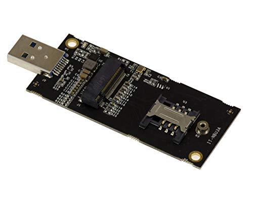 KALEA-INFORMATIQUE USB 3.0-Adapter für M.2 WWAN LTE-Karte (M2 B Key) mit SIM-Halterung. Kompatibel mit ME906 EM7345 ME936 ME206 EM7305 EM7355 MU736. von KALEA-INFORMATIQUE