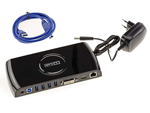 KALEA-INFORMATIQUE USB 3.0 Dockingstation zu USB HUB, GIGABIT LAN ethernet, Externe DVI HDMI Grafikkarte und Externe Soundkarte. von KALEA-INFORMATIQUE