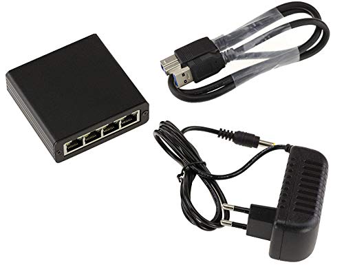 KALEA-INFORMATIQUE USB 3.0 Kabel zu GIGABIT Ethernet Switch 10 100 1000 MB - 4 Ports mit Realtek Chipsatz - USB3 SUPERSPEED 5G von KALEA-INFORMATIQUE