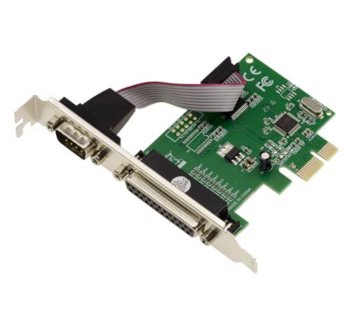 KALEA-INFORMATIQUE PCI Express PCIe-Controller-Karte Combo 1 serieller Port COM RS232 DB9 und 1 paralleler Port LPT DB25 mit Chipsatz WCH382L. von KALEA-INFORMATIQUE