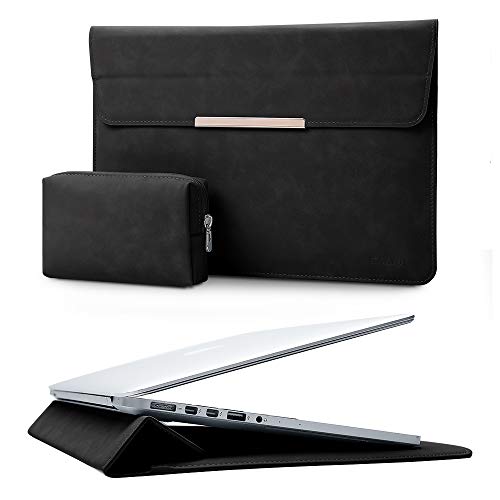 KALIDI Schutzhülle für MacBook Air Pro Retina 2016–2020, 33,8 cm (13–13,5 Zoll) Surface Pro 5, 6, 7, mit Tasche (für 33,8 cm (13,3 Zoll) MacBook/Pro/Air (Black#1) von KALIDI