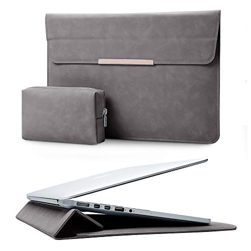 KALIDI Schutzhülle für MacBook Air Pro Retina 2016–2020, 33,8 cm (13–13,5 Zoll) Surface Pro 5, 6, 7, mit Tasche (für 33,8 cm (13,3 Zoll) MacBook/Pro/Air (Dark Grey#1) von KALIDI