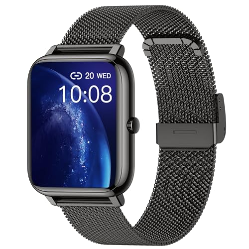 KALINCO Smartwatch, 1.4 Zoll Touch-Farbdisplay mit personalisiertem Bildschirm,Armbanduhr mit Blutdruckmessung,Herzfrequenz,Schlafmonitor, Sportuhr IP67 Wasserdicht Schrittzähler für Damen Herren von KALINCO