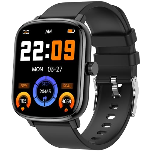 KALINCO Smartwatch, 1.69 Zoll mit Bildschirm teilen, Fitnesstracker mit Blutdruckmessung/Herzfrequenz/Schlafmonitor/Sportuhr 110+Sportmodi IP67 Wasserdicht Schrittzähler für Damen Herren von KALINCO