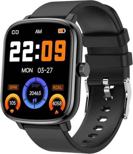 KALINCO Smartwatch, 1.69 Zoll mit Bildschirm teilen, Fitnesstracker mit Blutdruckmessung/Herzfrequenz/Schlafmonitor/Sportuhr 110+Sportmodi IP67 Wasserdicht Schrittzähler für Damen Herren von KALINCO