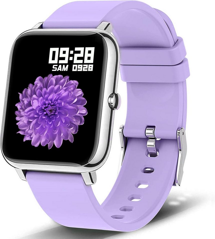 KALINCO für Damen Herren Farbdisplay mit personalisiertem Bildschirm Smartwatch (1.4 Zoll, Android iOS), mit Blutdruckmessung,Herzfrequenz,Schlafmonitor, IP67 Wasserdicht von KALINCO