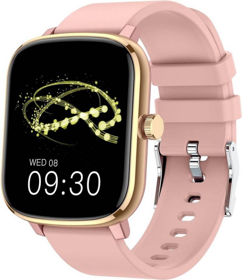 KALINCO mit Bildschirm teilen, Fitnesstracker mit Blutdruckmessung Smartwatch (1,69 Zoll, Android iOS), Sportuhr 110+Sportmodi IP67 Wasserdicht Schrittzähler für Damen Herren von KALINCO