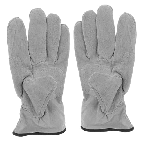 KALLORY 1 Paar Schweißschweißhandschuhe Hitzebeständige Sicherheitsschwarzwächterhandschuhe Zum Grillen Im Freien Feuerwehrschweißaufgaben Feuerpläne Handschuhe von KALLORY
