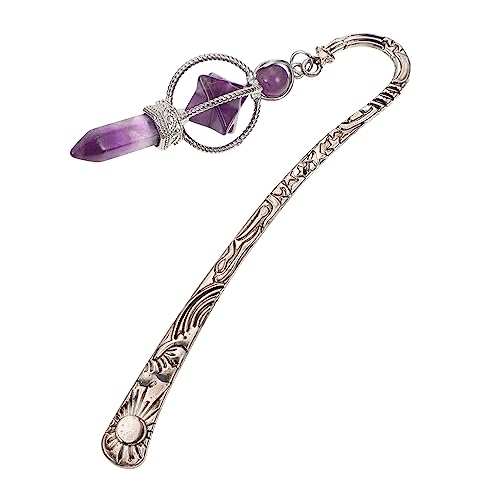 KALLORY 1 Stück Lesezeichen aus Kristall Lesezeichen mit Perlen Edelstein-Lesezeichen Lesezeichen mit Charms Quasten -Lesetag Etikett lesen Vintage Lesezeichen Natürlicher Kristall Violett KALLORY 1 Stück Lesezeichen aus Kristall Lesezeichen mit Perlen Edelstein-Lesezeichen Lesezeichen mit Charms Quasten -Lesetag Etikett lesen Vintage Lesezeichen Natürlicher Kristall Violett von KALLORY