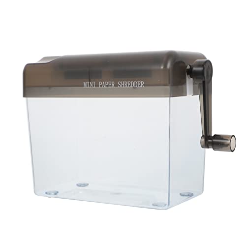 KALLORY 1 Stück manueller Aktenvernichter Handheld Shredder Papier Handschredder Aktenvernichter für den Heimgebrauch Schwerlast Aktenvernichter für das Büro Home Shredder Plastik Schwarz von KALLORY