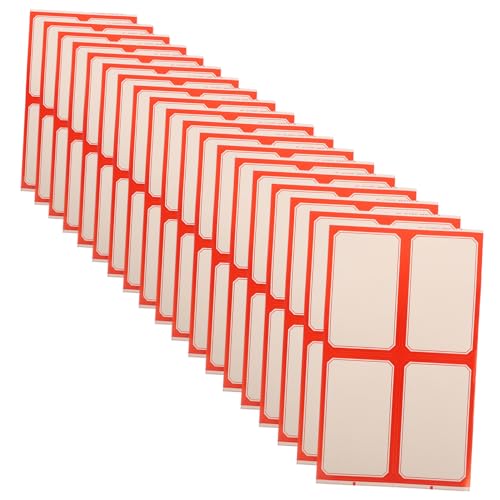 KALLORY 100 Blatt Farbige Etiketten Aufkleber Namensetiketten Aufkleber-etiketten Stichworte Klebeetiketten Vinyl Tag-aufkleber Leere Lebensmitteletiketten Weiß Kupferplattenaufkleber von KALLORY