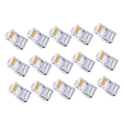 KALLORY 100Stücke Netzwerkstecker Cate Crimpanschlüsse für Netzwerkkabel Transparente Umweltfreundliche PC Materialien Kompatibel mit Allen Geräten Hochwertige KALLORY 100Stücke Netzwerkstecker Cate Crimpanschlüsse für Netzwerkkabel Transparente Umweltfreundliche PC Materialien Kompatibel mit Allen Geräten Hochwertige von KALLORY