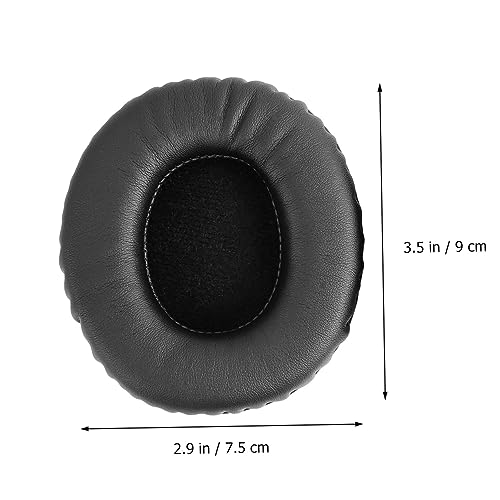 KALLORY 1Paar Kopfhörer Ohrpolster Kissenbezug für MDR MDR Weich Bequem Langlebig Ersatz Schwarzes Design für Optimalen Geräuschdämmung von KALLORY