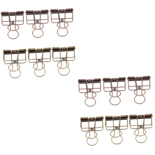 KALLORY 2 Sätze Bronze -schwalbenschwanzclip Sortiert Retro-clips Klemmen Organisieren Draht Gold Papier-organizer Aushöhlen Büroklammern Aus Metall Klemmen Für Büro Eisen 6 Stücke * 2 KALLORY 2 Sätze Bronze -schwalbenschwanzclip Sortiert Retro-clips Klemmen Organisieren Draht Gold Papier-organizer Aushöhlen Büroklammern Aus Metall Klemmen Für Büro Eisen 6 Stücke * 2 von KALLORY