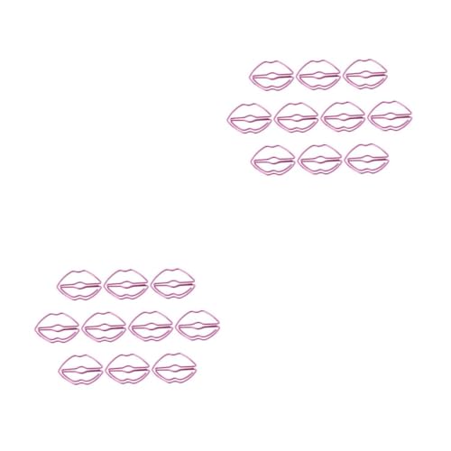 KALLORY 2 Sätze Lesezeichendekorationen Stifte Papier Lippen Formen Büroklammern Halter Für Büroklammern Kreative Büroklammern Mini-büroklammern Legierung Rosa 10 Stück * 2 KALLORY 2 Sätze Lesezeichendekorationen Stifte Papier Lippen Formen Büroklammern Halter Für Büroklammern Kreative Büroklammern Mini-büroklammern Legierung Rosa 10 Stück * 2 von KALLORY