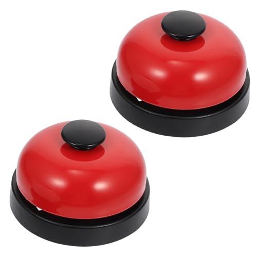 KALLORY 2 Stück Klingeln Sie Das Glockenspielzeug Forderung Handgehaltene Glocke Ring Hände Läuten Glocke Groß Barmann Spielglocke Klingelton Für Den Dienst Anrufbeantworter Rot Plastik KALLORY 2 Stück Klingeln Sie Das Glockenspielzeug Forderung Handgehaltene Glocke Ring Hände Läuten Glocke Groß Barmann Spielglocke Klingelton Für Den Dienst Anrufbeantworter Rot Plastik von KALLORY
