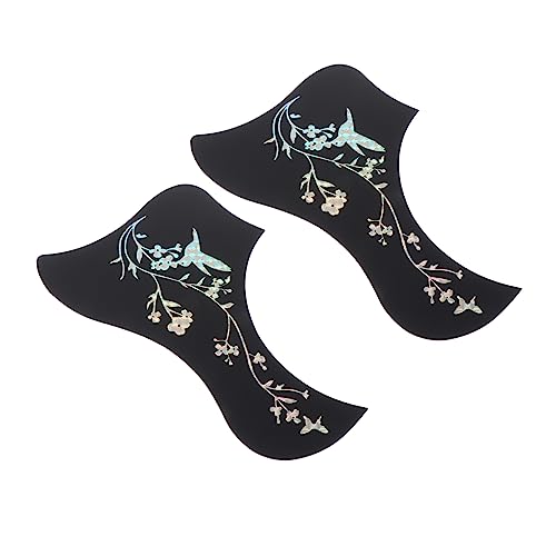 KALLORY Gitarrenzubehör 2er-Pack Schlagbrett-Aufkleber für 40/41 Zoll Gitarre Scratch-Kunststoff-Design Silberfarbenes Gitarrenzubehör KALLORY Gitarrenzubehör 2er-Pack Schlagbrett-Aufkleber für 40/41 Zoll Gitarre Scratch-Kunststoff-Design Silberfarbenes Gitarrenzubehör von KALLORY