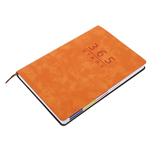 KALLORY 2023 auftragsbuch aufgabenheft lehrerplaner kladden Schreibbuch Und Notizzettel planen süßer Herrscher Budget Liste schülerkalender Geschäftsbuch Effizienz Notizblock Papier Orange von KALLORY