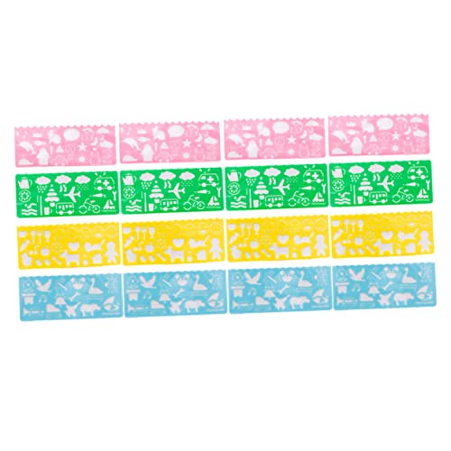 KALLORY 25 Stück Zeichnungsvorlage Lineal Schablone Scrapbooking-Lineal Malvorlagen Zeichenvorlagen Zufällige Farbe KALLORY 25 Stück Zeichnungsvorlage Lineal Schablone Scrapbooking-Lineal Malvorlagen Zeichenvorlagen Zufällige Farbe von KALLORY