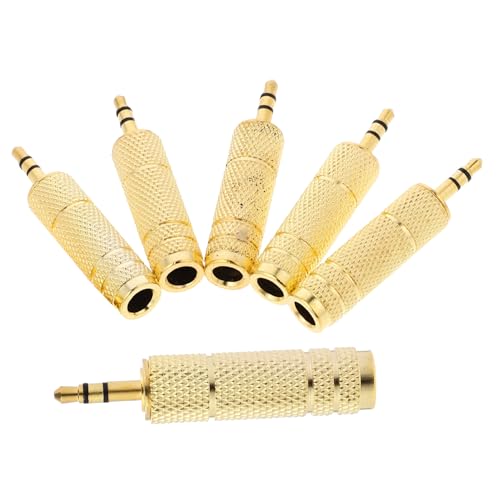KALLORY 6Stücke Teiliger Mikrofon Audio Adapter Klinkenadapter für Kopfhörer Kompatibel mit Verstärkern Gitarren Anderen Audiogeräten Robuster Tragbarer KALLORY 6Stücke Teiliger Mikrofon Audio Adapter Klinkenadapter für Kopfhörer Kompatibel mit Verstärkern Gitarren Anderen Audiogeräten Robuster Tragbarer von KALLORY