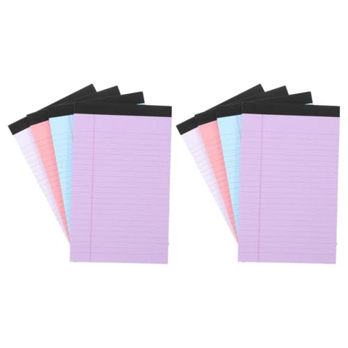 KALLORY Büro-Notizblöcke 8 Stück Zerreißbar A5 50 Blatt Pro Notizbuch Mikroperforierter Schreibblock Notizblockpapier für Schule Hochschule Büro Business Blau von KALLORY