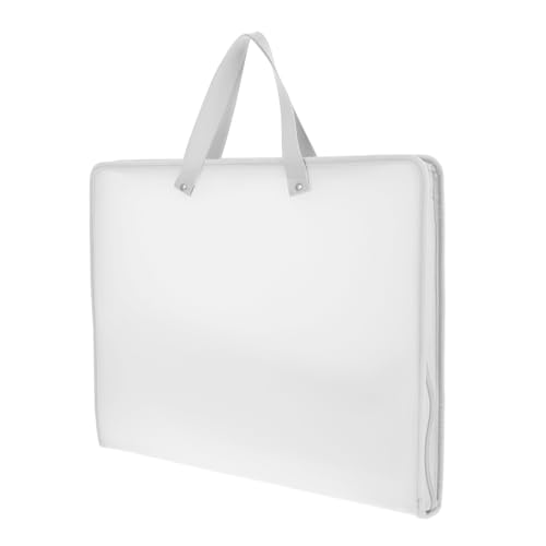 KALLORY Handtasche zeichnen Portfolio-Fall für Kunstwerke Kunsttaschen für Zubehör Kunstordnertasche Art-Folio-Tasche bunt Ordner für Schülertests tragbares Dateiportfolio pp Weiß von KALLORY
