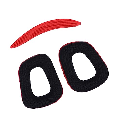 KALLORY Kopfhörer Ohrpolster Kopfbügelpolster für Rote Schwarze Ersatzpolster aus Atmungsaktivem Mesh Hochelastischem Design Verbessertes Tragegefühl KALLORY Kopfhörer Ohrpolster Kopfbügelpolster für Rote Schwarze Ersatzpolster aus Atmungsaktivem Mesh Hochelastischem Design Verbessertes Tragegefühl von KALLORY