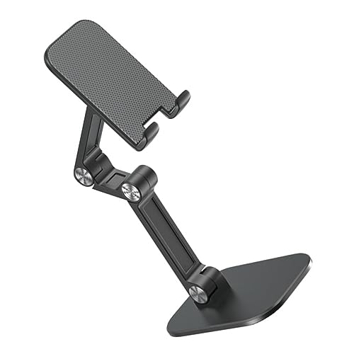 KALLORY Verstellbarer Handyhalter Faltbare Tablet Ladestation mit Rutschfestem Bodenpolster für Videos Webcasts Mehr Höhenverstellbar Ergonomisch für Nackenkomfort von KALLORY