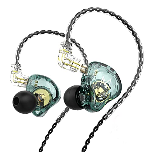 KAMINRUN TRN MT1 in-Ear Earphone Headphones, HiFi in-Ear Earphone Earbud with New 10mm Composite Magnetic Dynamic Driver in Ear Monitor Earbuds with Detachable C Pin 0.75MM Cable(with mic,Green) von KAMINRUN