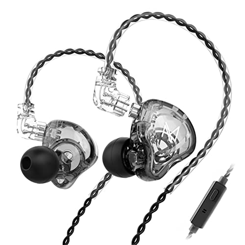 KAMINRUN TRN MT1 in-Ear Earphone Headphones, HiFi in-Ear Earphone Earbud with New 10mm Composite Magnetic Dynamic Driver in Ear Monitor Earbuds with Detachable C Pin 0.75MM Cable(with mic,Grey) von KAMINRUN
