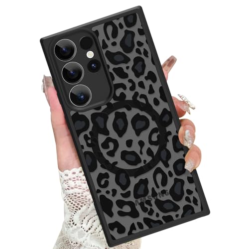 KANGHAR Hülle für Galaxy S23 Ultra Handyhülle [Kompatibel mit Magsafe] Leopardenmuster, niedlicher Geparden-Schutzhülle, magnetische Hülle für Mädchen, Damen, Herren, kompatibel mit Samsung Galaxy S23 von KANGHAR