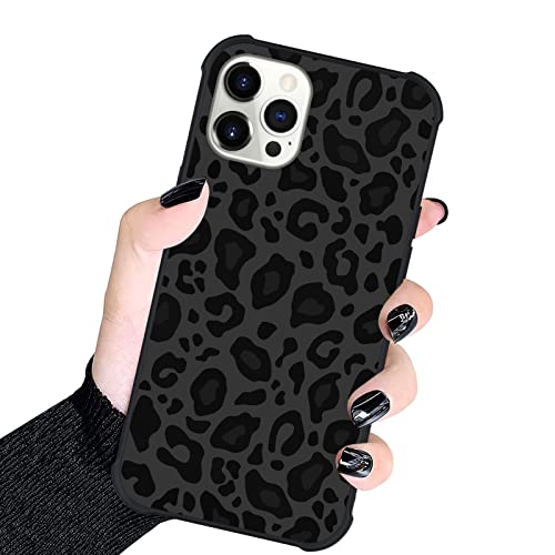 KANGHAR Hülle kompatibel mit iPhone 12 Pro Max, schwarzes Leopardenmuster, Reifentextur, rutschfest und stoßfest, robuste TPU-Schutzhülle für iPhone 12 Pro Max 6,7 Zoll (2021) Leopardenmuster von KANGHAR