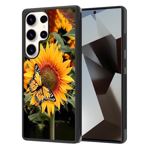 KANGHAR Kompatibel mit Samsung Galaxy S25 Ultra Hülle, Sonnenblume Schmetterling Anti-Rutsch Fallschutz mit weichem TPU Bumper Stoßfest Schutzhülle für Frauen Mädchen KANGHAR Kompatibel mit Samsung Galaxy S25 Ultra Hülle, Sonnenblume Schmetterling Anti-Rutsch Fallschutz mit weichem TPU Bumper Stoßfest Schutzhülle für Frauen Mädchen von KANGHAR